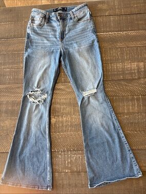 Hollister Light Blue Distressed Flare Jeans